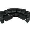 Home Theater Seating Manual Recliner With Cup Holder, Hide - Away Storage Reclining Sofa For Living Room, Home Theater - Black - Image 11