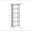 Acadian - 5 Shelf Bookcase - Brunette Brown - Image 7