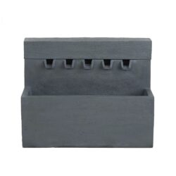 Decorative Fountain With Rectangle Design, With Light And Pump, For Indoor And Outdoor - Gray