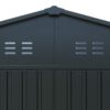 Outdoor Storage Shed, Metal Garage Shed Backyard Utility Tool House Building With 2 Doors And 4 Vents For Car, Truck, Bike, Garbage Can, Tool, Lawnmower - Black - Image 7