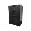 Oliver - 4 Drawer Jumbo Chest With Weathered And Full Extension Slides - Black - Image 3