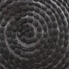River - Handcrafted Cylindrical Pouf With Water Resistant Fabric - Black - Image 5