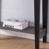 Home, Elegant Console Table, Display Table With Drawer And Bottom Shelf - Distressed Gray / Black - Image 5
