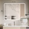 28" Bathroom Mirror With LED Lights Front And Backlit, Anti-Fog Lighted Vanity Mirrors For Wall Mounted And 5 Level Dimmable, Horizontal / Vertical - Clear - Image 6