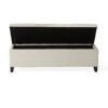 Glouster - Storage Ottoman With Leather Upholstery - Ivory - Image 13