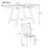 5 Piece Dining Table Set Round Extendable With Chairs - Natural Wood Wash - Image 4