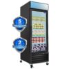 Glass Door Merchandiser Freezer 19.3 Cu.Ft Swing Door Commercial Reach-In Display Freezers With LED Top Panel Upright Freeze Storage - Black - Image 4
