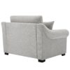 Modern Chenille Oversized Armchair, Chair And A Half, Single Sofa For Bedroom, Living Room, Wide - Light Gray - Image 8