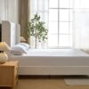 Harper - Queen Tall Headboard Upholstered Bed, High Headboard, Elegant Simplicity, No Box Spring Needed - Cream White - Image 9