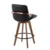 Cosmo - Mid-Century Counter Stool - Walnut / Black - Image 3