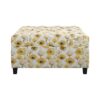Foria - Floral Storage Ottoman - Yellow - Image 2
