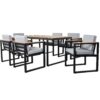 7 Pieces Outdoor Dining Set Patio Dining Table And Chair Set With And Removable Cushions For Patio, Backyard, Garden - Gray - Image 21
