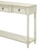 Console Table Sofa Table With Drawers For Entryway With Projecting Drawers And Long Shelf - Antique White - Image 15