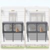 Premium Cat Window Box With Bug Proof Net For Large Indoor Cats Spruce Wood & Polyester - Antique Gray - Image 5