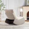 Modern Rocking Chair Recliner, Comfy Rocker Nursery Chair With Footrest, Accent Reading Chair, Upholstered Lounge Chair For Relaxing, Resting, Soft Padded Rocker For Indoor Living Room Bedroom - Gray - Image 24