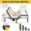 Ergonomic Queen Size Adjustable Bed, Zero Gravity Base - Gray - Image 3