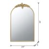 Arched Wall Mirror With Metal Frame, Wall Mirror For Living - Gold - Image 8