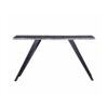 Acacia Wood And Metal Console Table, Live Edge, Angled Legs, Modern Living Room Furniture - Gray / Black - Image 3