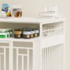 Wooden Dog Crate Furniture With Divider And Storage - White - Image 13