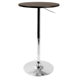 Adjustable Contemporary Bar Table - Brown