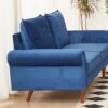 Stationary Loveseat - Space Blue - Image 2