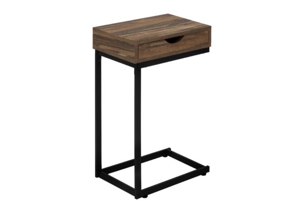 Accent Table, C - Shaped Contemporary & Modern - Brown
