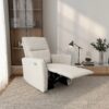 Asheville - Suede Recliner Chair - Cream - Image 5