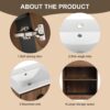 Modern 24'' Bathroom Vanity With Top Sink Storage Cabinet - Brown - Image 6