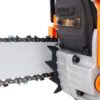 62Cc Gas Powered Chainsaw 2 Cycle Handheld Cordless Chain Saw Aluminium 18" And 20" Guide Bar - Orange - Image 9