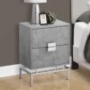 Accent Side Table, Storage Drawer, Contemporary, Elegant Design - Gray - Image 4