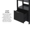 Transitional Narrow Bookshelf With Drawer On Bottom - Black - Image 12