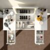 Vanity Table With LED Lights, Flip-Top Mirror And 2 Drawers, Jewelry Storage - Chic White - Image 16