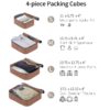 4 Piece Luggage Set Suitcase Set, Abs Hard Shell Lightweight Expandable Travel Luggage With 4 Packing Cubes, Tsa Lock, Spinner Wheels (16 / 20 / 24 / 28) - Khaki - Image 8