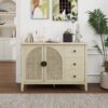Rattan 2 Door 3 Drawer Cabinet, Suitable For Bedroom - Natural - Image 7