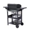 3 Burner Propane Gas Bbq Grill, 25650Btu Output With Wire Enamel Cooking Grids For Outdoor Barbecue, Foldable Side Table, Stainless Steel - Black / Silver - Image 8
