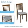 5 Pieces Modern Dining Set, Rectangular Wooden Dining Table With 4 Upholstered Chairs For Kitchen, Dining Room - Walnut - Image 9