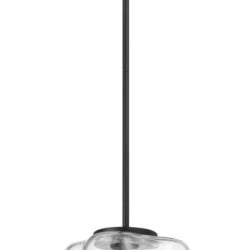 Soiree - 4 Candle Lights Pendant - Black / Clear