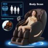 Deluxe - Massage Chair, Full Body Zero Gravity Recliner With Ai Voice Control, Sl Track, Bluetooth, Foot Rollers, Airbags, Heating - Black - Image 9