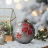 Christmas Ball Ornaments, Glass Decorative Hanging Ball Christmas Tree Ornaments For Holiday Party Decorations (Set of 4) - Multi - Image 4