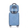 2 Piece Luggage Sets Lightweight Suitcase, Spinner Wheels, (20/14) - Blue - Image 6
