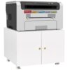 Metal Printer Stand With Storage Mobile Printer Tables For Small Spaces With Door Adjustable Shelf File Cabinet On Wheels For Home Office - White - Image 14