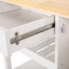 Contemporary Kitchen Cart With Wheels - White - Image 14