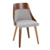 Anabelle - Mid-Century Modern Dining / Chair (Set of 2) - Walnut / Gray - Image 2