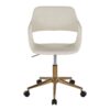 Margarite - Contemporary Task Chair - Gold / Cream - Image 5
