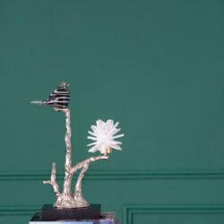 Aluminum Candle Holder & Marble Stand - Multicolor