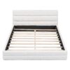 Queen Size Upholstered Platform Bed With Headboard - White - Image 7