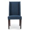 High Back Dining Chair (Set of 2) With Wingback Design And Birch Legs - Navy Blue - Image 7