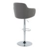 Boyne - Contemporary Adjustable Barstool With Swivel With Oval Footrest (Set of 2) - Chrome / Gray - Image 4