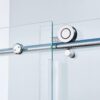 Semi-Frame Single Sliding Shower Door, 304 Stainless Steel, 5 / 16" (8Mm) Thick Sgcc Tempered Clear Glass - Chrome - Image 4