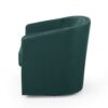 Modern Upholstered Swivel Club Chair With Nailhead Trim - Green - Image 7